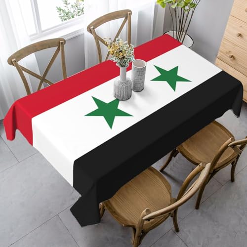 GUOLGP Multifunktionstischdecke mit Flagge der Arabischen Republik Syrien, 89 x 140 cm, rechteckig, wasserdicht, für Küche, Esszimmer von GUOLGP