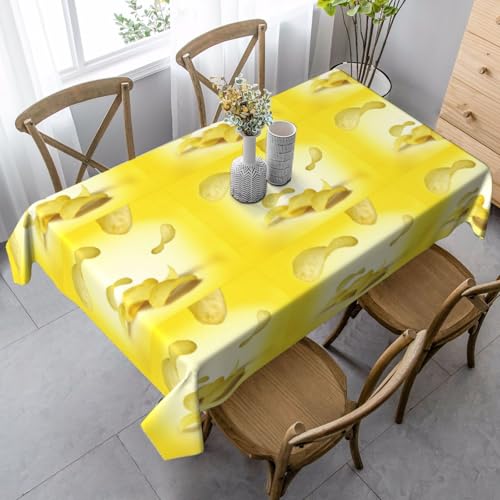 GUOLGP Multifunktionstischdecke mit Kartoffelchips-Druck, rechteckig, wasserdicht, für Küche, Esszimmer, 89 x 140 cm von GUOLGP
