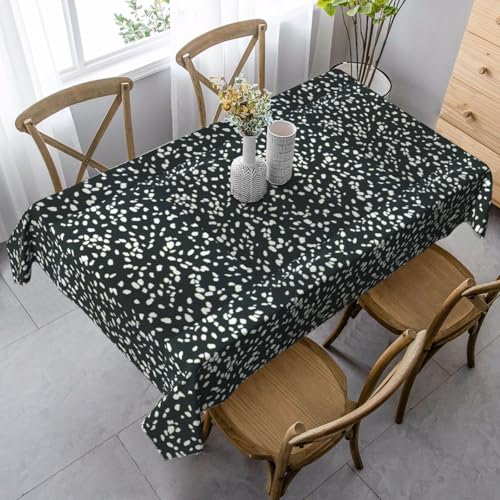 GUOLGP Multifunktionstischdecke mit Leopardenmuster, rechteckig, wasserdicht, für Küche, Esszimmer, Schwarz und Weiß von GUOLGP