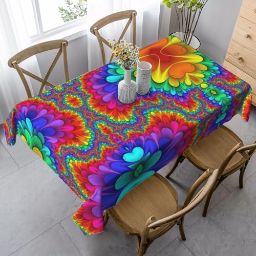 GUOLGP Multifunktionstischdecke mit hellem Farbdruck, 89 x 140 cm, rechteckig, wasserdicht, für Küche, Esszimmer von GUOLGP