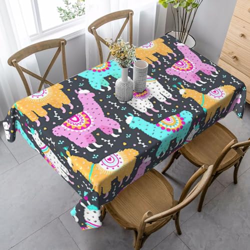 GUOLGP Multifunktionstischdecke mit indischem Alpaka-Druck, rechteckig, wasserdicht, für Küche, Esszimmer, 89 x 140 cm GUOLGP Multifunktionstischdecke mit indischem Alpaka-Druck, rechteckig, wasserdicht, für Küche, Esszimmer, 89 x 140 cm von GUOLGP