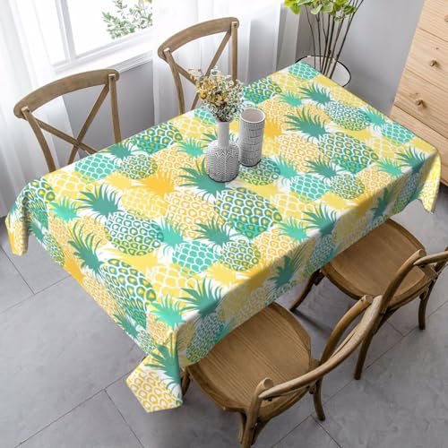 GUOLGP Multifunktionstischdecke mit tropischem Ananas-Druck, rechteckig, wasserdicht, für Küche, Esszimmer, 89 x 140 cm von GUOLGP