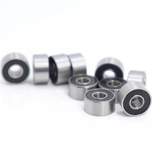 Lager, 693RS Lager ABEC-3 (10 Stück) 3 * 8 * 4 mm ABEC-3 Hobby Elektro RC Auto LKW 693 RS 2RS Kugellager 693-2RS Schwarz versiegelt,Hohe Tragfähigkeit von GUOPIN
