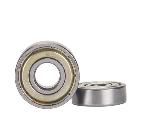 Lager, Bimetall-Dichtungsschild, Mikro-Rillenrillenlager, 10 Stück, 608ZZ, 8 x 22 x 7 mm, 3D-Drucker-Zubehör, Miniaturlager, Kohlenstoffstahl, Motorlager, 10 Stück,Hohe Tragfähigkeit(608zz(8x22x7)10p von GUOPIN