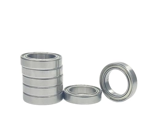Lager, Bimetall-Dichtungsschild, Mikro-Rillenrillenlager, 10 Stück, 6701ZZ, 12 x 18 x 4 mm, ABEC-1-Kugellager mit dünnem Wandabschnitt,Hohe Tragfähigkeit von GUOPIN