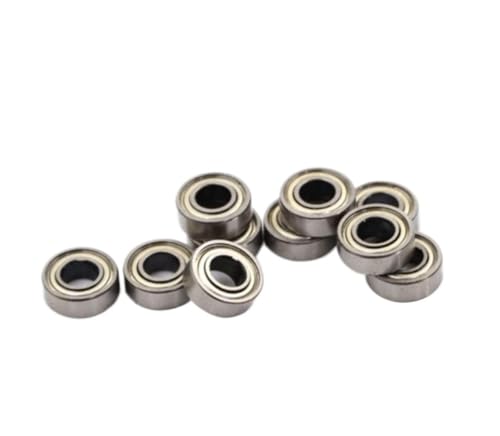 Lager, Bimetall-Dichtungsschild, Mikro-Rillenrillenlager, 10 Stück, 693ZZ, 3 x 8 x 4 mm, Miniatur-Doppelt-geschirmtes Metall-Stahl-Rollenlager – Sortiment Dichtungssatz,Hohe Tragfähigkeit von GUOPIN