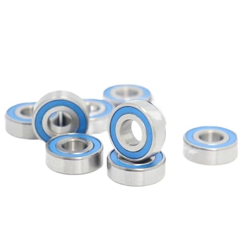 Lager, MR125RS Lager 10 Stück 5 x 12 x 4 mm ABEC-3 Hobby Elektro RC Auto LKW MR125 RS 2RS Kugellager MR125-2RS Blau versiegelt,Hohe Tragfähigkeit von GUOPIN