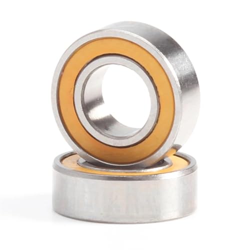Lager, MR126RS Lager 10 Stück 6 x 12 x 4 mm ABEC-3 Hobby Elektro RC Auto LKW MR126 RS 2RS Kugellager MR126-2RS Orange versiegelt,Hohe Tragfähigkeit von GUOPIN