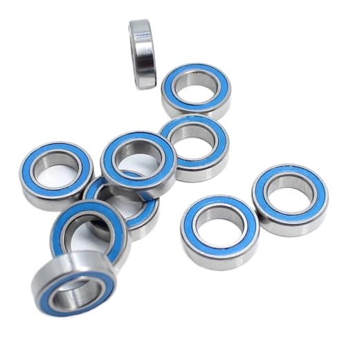 Lager, MR148RS-Lager ABEC-3 (10 Stück), 8 x 14 x 4 mm, Miniatur-MR148-2RS RU-Kugellager, blau abgedichtet, for Axial SCX10 II,Hohe Tragfähigkeit von GUOPIN