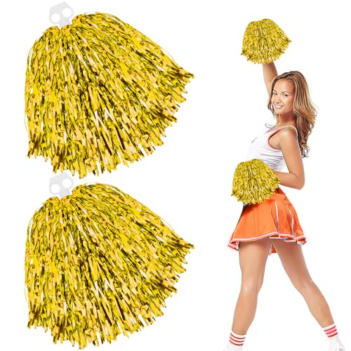 Cheerleader Pompons Mit Doppelloch Pompoms Cheerleading Cheerleader Pompons Handblumen Pompons Cheerleader Für Sportveranstaltungen Tanz Party Ballspiele Karnevalspartys Verwendet 2Stk Gold Cheerleader Pompons Mit Doppelloch Pompoms Cheerleading Cheerleader Pompons Handblumen Pompons Cheerleader Für Sportveranstaltungen Tanz Party Ballspiele Karnevalspartys Verwendet 2Stk Gold von GUOSIYAO