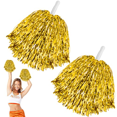 Cheerleader Pompons Mit Handle Pompoms Cheerleading Cheerleader Pompons Handblumen Pompons Cheerleader Für Sportveranstaltungen Tanz Party Ballspiele Karnevalspartys Verwendet 2Stk Gold Cheerleader Pompons Mit Handle Pompoms Cheerleading Cheerleader Pompons Handblumen Pompons Cheerleader Für Sportveranstaltungen Tanz Party Ballspiele Karnevalspartys Verwendet 2Stk Gold von GUOSIYAO