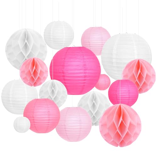 Lampions Party Deko Papierlampion Rosa Weiß16Stk Papier Laterne Wabenbälle Satz Papierlaterne Rund Hängende Papierlaternen Für Hochzeiten Braut Babyparty Geschlecht Reveal Geburtstage Dekoration Lampions Party Deko Papierlampion Rosa Weiß16Stk Papier Laterne Wabenbälle Satz Papierlaterne Rund Hängende Papierlaternen Für Hochzeiten Braut Babyparty Geschlecht Reveal Geburtstage Dekoration von GUOSIYAO