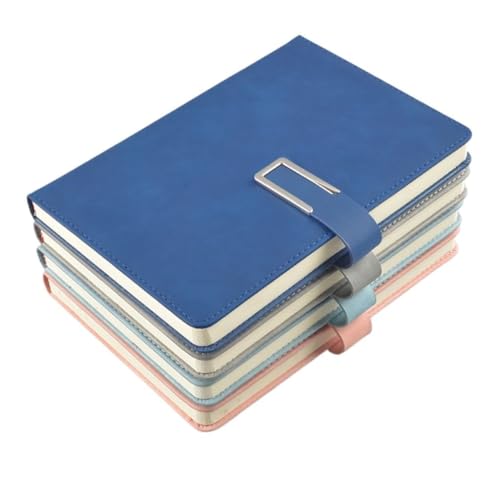 GUOXU A5-Notizbuch mit Schnalle, PU-Leder, Handbuch, Büro, Schreibwaren, 4 Stück von GUOXU