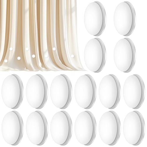 16 Stücke Duschvorhang Gewichte, Tischdecke Beschwerer, Anti-Rutsch Tischdeckenbeschwerer Magnet, Runde Gardinenbeschwerer Unten, Vorhang Beschwerer für Vorhänge Gardinen Tischdecken Duschvorhang von GUOYIHUA