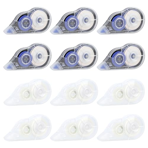 GUOYIHUA 12 Stück Korrekturroller, 30m x 5 mm Korrekturmaus Korrekturband, Korrekturbänder mit Schutzkappe & Fenster, für Kinder, Studenten, Büros, Zuhause und Schulen GUOYIHUA 12 Stück Korrekturroller, 30m x 5 mm Korrekturmaus Korrekturband, Korrekturbänder mit Schutzkappe & Fenster, für Kinder, Studenten, Büros, Zuhause und Schulen von GUOYIHUA