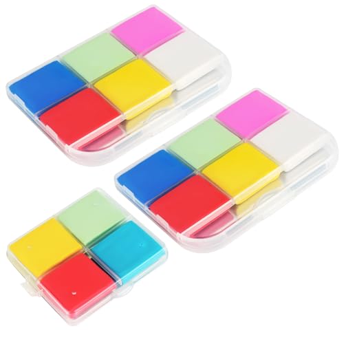 GUOYIHUA 16 Stück Radiergummi Knete, 3,9 x 3,4cm Weich Knetradiergummi, Art Knetgummi Radierer mit Etui für Künstler, Kinder Bunt Zeichnen Malen Schulbedarf (7 Farben) von GUOYIHUA