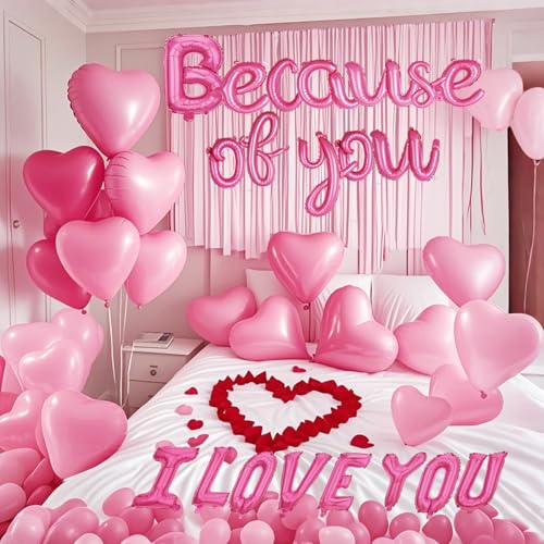 Rosa herzförmiger Ballon, rosa "Ich liebe dich" Luftballons, rosa herzförmige Buchstabenballons.Geeignet für Valentinstag, Antrag, Freundin Freund Deklaration, Hochzeit Party Dekoration. Rosa herzförmiger Ballon, rosa "Ich liebe dich" Luftballons, rosa herzförmige Buchstabenballons.Geeignet für Valentinstag, Antrag, Freundin Freund Deklaration, Hochzeit Party Dekoration. von GUOYLON