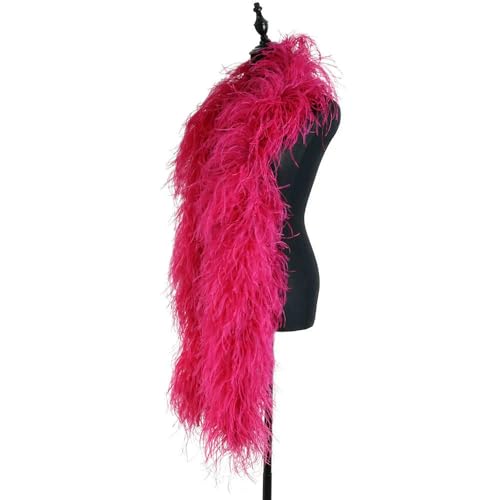 GUOZHAN 1–20-lagig gefärbte, Flauschige Straußenfedern, roter Straußenfederschal für Hochzeitskleid, Party-Accessoire, Dekoration, 2 Meter GUOZHAN 1–20-lagig gefärbte, Flauschige Straußenfedern, roter Straußenfederschal für Hochzeitskleid, Party-Accessoire, Dekoration, 2 Meter von GUOZHAN