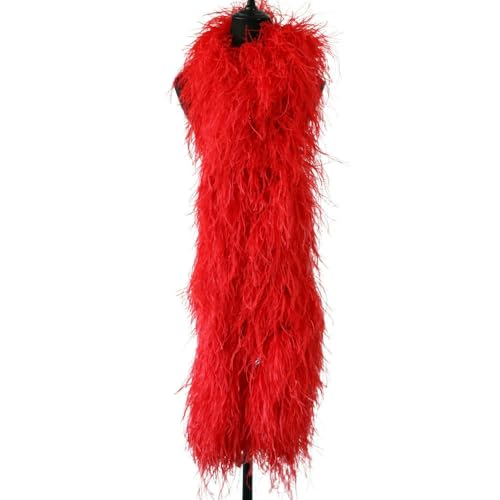 GUOZHAN 1–20-lagig gefärbte, Flauschige Straußenfedern, roter Straußenfederschal für Hochzeitskleid, Party-Accessoire, Dekoration, 2 Meter GUOZHAN 1–20-lagig gefärbte, Flauschige Straußenfedern, roter Straußenfederschal für Hochzeitskleid, Party-Accessoire, Dekoration, 2 Meter von GUOZHAN