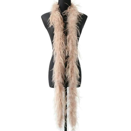 GUOZHAN 1-lagige Straußenfederboa, 13–15 cm lang, Federbesätze zum Basteln, Partykleid, Nähen, Dekoration, Plumas-Band, 2 Meter, Mehrfarbig GUOZHAN 1-lagige Straußenfederboa, 13–15 cm lang, Federbesätze zum Basteln, Partykleid, Nähen, Dekoration, Plumas-Band, 2 Meter, Mehrfarbig von GUOZHAN