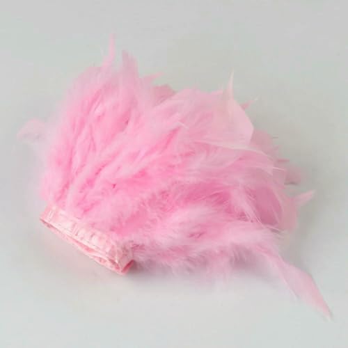 GUOZHAN 10 Meter Bunte Truthahnfedern, Fransenbesatz, 10–15 cm, Band zum Nähen von Kleidung, Hochzeitskleid, Dekorationsband, Federn GUOZHAN 10 Meter Bunte Truthahnfedern, Fransenbesatz, 10–15 cm, Band zum Nähen von Kleidung, Hochzeitskleid, Dekorationsband, Federn von GUOZHAN