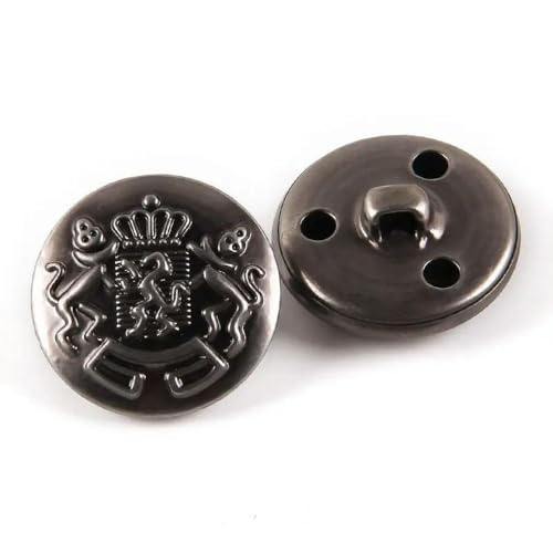GUOZHAN 10 Teile/los 15/20/25mm Metall Vintage Mantel Anzug Uniform Taste Retro Kupfer Tasten Runde Schaft Taste DIY Nähen Ornamente von GUOZHAN