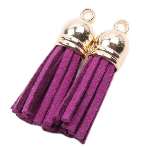 GUOZHAN 100 Pcs 38mm Gold Splitter Wildleder Faux Leder Quaste Für Keychain Handy Straps Schmuck Sommer DIY Anhänger Charms Finding GUOZHAN 100 Pcs 38mm Gold Splitter Wildleder Faux Leder Quaste Für Keychain Handy Straps Schmuck Sommer DIY Anhänger Charms Finding von GUOZHAN