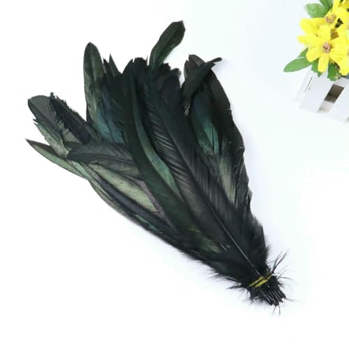 GUOZHAN 100 STÜCKE Echte Hahnenschwanzfedern Schwarz Weiß 25-45 cm Natürliche Federn für DIY Hahn Kleidung Schmuck Party Dekoration GUOZHAN 100 STÜCKE Echte Hahnenschwanzfedern Schwarz Weiß 25-45 cm Natürliche Federn für DIY Hahn Kleidung Schmuck Party Dekoration von GUOZHAN