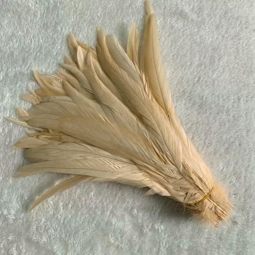 GUOZHAN 100 stücke Rooster Schwanzfedern Schwärzlich Grün 25-45cm Natürliche Federn Beige DIY Cock Kleidung Schmuck Zubehör Party GUOZHAN 100 stücke Rooster Schwanzfedern Schwärzlich Grün 25-45cm Natürliche Federn Beige DIY Cock Kleidung Schmuck Zubehör Party von GUOZHAN
