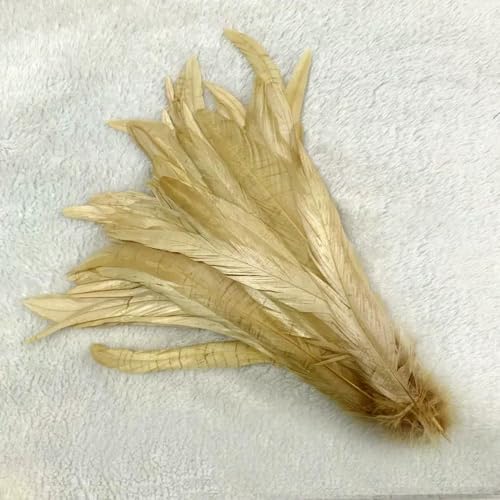 GUOZHAN 100 stücke Rooster Schwanzfedern Schwärzlich Grün 25-45cm Natürliche Federn Beige DIY Cock Kleidung Schmuck Zubehör Party GUOZHAN 100 stücke Rooster Schwanzfedern Schwärzlich Grün 25-45cm Natürliche Federn Beige DIY Cock Kleidung Schmuck Zubehör Party von GUOZHAN