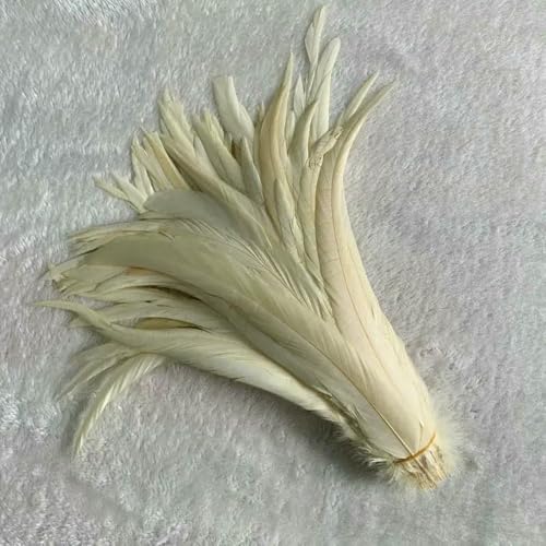 GUOZHAN 100 stücke Rooster Schwanzfedern Schwärzlich Grün 25-45cm Natürliche Federn Beige DIY Cock Kleidung Schmuck Zubehör Party GUOZHAN 100 stücke Rooster Schwanzfedern Schwärzlich Grün 25-45cm Natürliche Federn Beige DIY Cock Kleidung Schmuck Zubehör Party von GUOZHAN