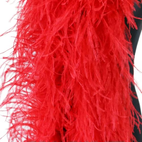GUOZHAN 2 Meter Flauschige rosa Straußenfedern Boa 1 2 3 4 6-lagig Straußenfederschal für Hochzeitskleid Rock Kleidung Dekor Federn Schal GUOZHAN 2 Meter Flauschige rosa Straußenfedern Boa 1 2 3 4 6-lagig Straußenfederschal für Hochzeitskleid Rock Kleidung Dekor Federn Schal von GUOZHAN