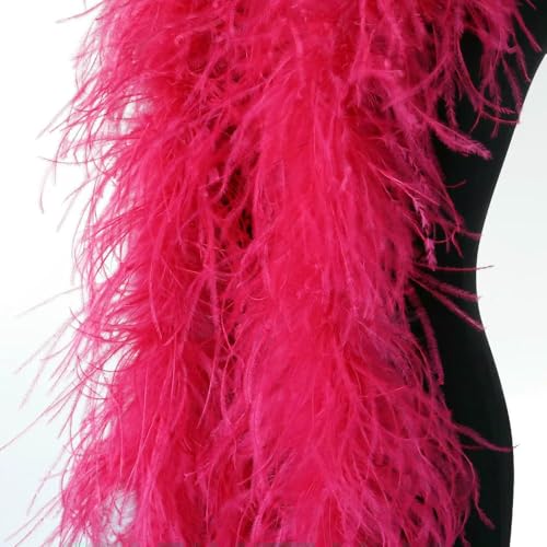 GUOZHAN 2 Meter Flauschige rosa Straußenfedern Boa 1 2 3 4 6-lagig Straußenfederschal für Hochzeitskleid Rock Kleidung Dekor Federn Schal GUOZHAN 2 Meter Flauschige rosa Straußenfedern Boa 1 2 3 4 6-lagig Straußenfederschal für Hochzeitskleid Rock Kleidung Dekor Federn Schal von GUOZHAN