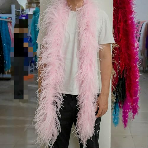 GUOZHAN 2 Meter Flauschige rosa Straußenfedern Boa 1 2 3 4 6-lagig Straußenfederschal für Hochzeitskleid Rock Kleidung Dekor Federn Schal GUOZHAN 2 Meter Flauschige rosa Straußenfedern Boa 1 2 3 4 6-lagig Straußenfederschal für Hochzeitskleid Rock Kleidung Dekor Federn Schal von GUOZHAN