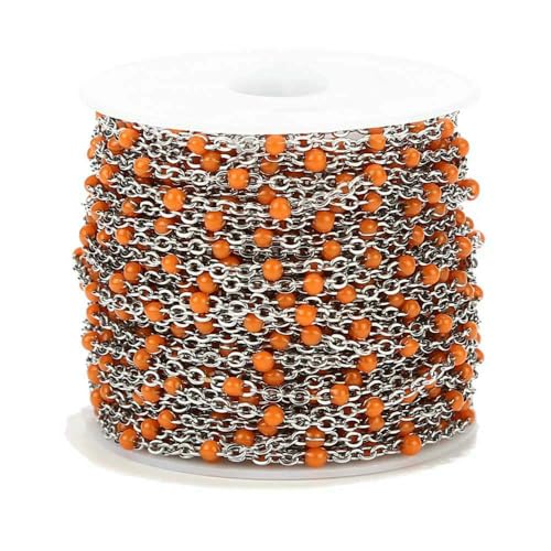 GUOZHAN 2 mm breite, 2 m Lange Edelstahlketten für Schmuck, DIY, Emaille, ovale Kugelperlenkette für die Herstellung von Halsketten, Armbändern und Fußkettchen für Frauen GUOZHAN 2 mm breite, 2 m Lange Edelstahlketten für Schmuck, DIY, Emaille, ovale Kugelperlenkette für die Herstellung von Halsketten, Armbändern und Fußkettchen für Frauen von GUOZHAN