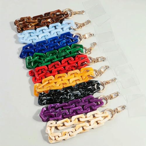 GUOZHAN 31 cm mehrfarbige Acrylkette für Handy-Telefonkette, Etui-Gurt, Kordel, tragbares Schlüsselband, hängendes Zubehör, Geschenke GUOZHAN 31 cm mehrfarbige Acrylkette für Handy-Telefonkette, Etui-Gurt, Kordel, tragbares Schlüsselband, hängendes Zubehör, Geschenke von GUOZHAN