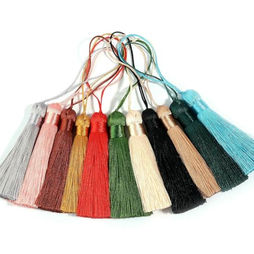 GUOZHAN 6 Teile/los Bunte Seide Quaste Fringe Pinsel Handgemachte Weiche Mini Quasten mit Schlaufen Für DIY Handwerk Schmuck Machen Souvenir Lesezeichen GUOZHAN 6 Teile/los Bunte Seide Quaste Fringe Pinsel Handgemachte Weiche Mini Quasten mit Schlaufen Für DIY Handwerk Schmuck Machen Souvenir Lesezeichen von GUOZHAN