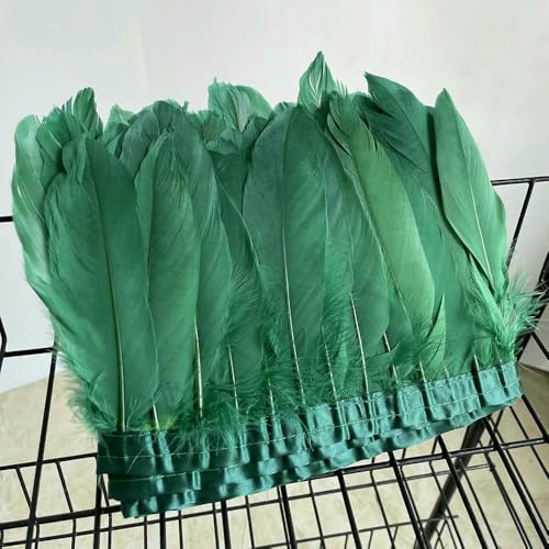 GUOZHAN 6 Yards Gänsefederbesatz, gefärbte Enten- und Gänsefederfransen, Zubehör zum Nähen, Basteln, Handarbeiten, Party-Dekoration GUOZHAN 6 Yards Gänsefederbesatz, gefärbte Enten- und Gänsefederfransen, Zubehör zum Nähen, Basteln, Handarbeiten, Party-Dekoration von GUOZHAN