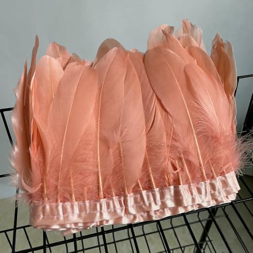 GUOZHAN 6 Yards Gänsefederbesatz, gefärbte Enten- und Gänsefederfransen, Zubehör zum Nähen, Basteln, Handarbeiten, Party-Dekoration GUOZHAN 6 Yards Gänsefederbesatz, gefärbte Enten- und Gänsefederfransen, Zubehör zum Nähen, Basteln, Handarbeiten, Party-Dekoration von GUOZHAN