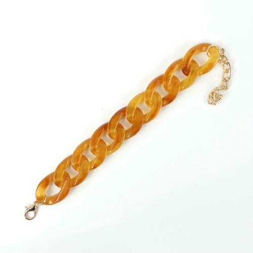 GUOZHAN Böhmische Bunte Acryl Dicke Kette Armbänder für Frauen Männer Harz Boho Charme handgefertigte Armbänder Armband Schmuck GUOZHAN Böhmische Bunte Acryl Dicke Kette Armbänder für Frauen Männer Harz Boho Charme handgefertigte Armbänder Armband Schmuck von GUOZHAN