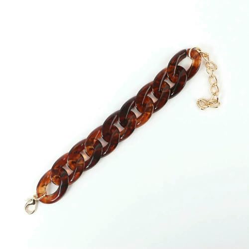 GUOZHAN Böhmische Bunte Acryl Dicke Kette Armbänder für Frauen Männer Harz Boho Charme handgefertigte Armbänder Armband Schmuck GUOZHAN Böhmische Bunte Acryl Dicke Kette Armbänder für Frauen Männer Harz Boho Charme handgefertigte Armbänder Armband Schmuck von GUOZHAN