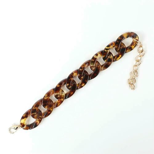GUOZHAN Böhmische Bunte Acryl Dicke Kette Armbänder für Frauen Männer Harz Boho Charme handgefertigte Armbänder Armband Schmuck GUOZHAN Böhmische Bunte Acryl Dicke Kette Armbänder für Frauen Männer Harz Boho Charme handgefertigte Armbänder Armband Schmuck von GUOZHAN
