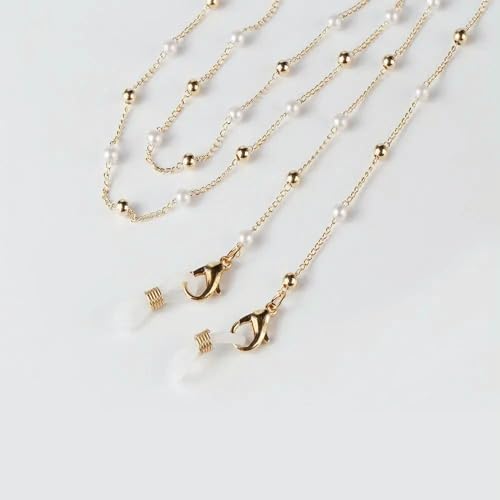 GUOZHAN Brillenkette mit Perlenstern, Sonnenbrillenketten, Brillenband, Halskette, Brillenkette gegen Verlust, Brillenzubehör für Damen GUOZHAN Brillenkette mit Perlenstern, Sonnenbrillenketten, Brillenband, Halskette, Brillenkette gegen Verlust, Brillenzubehör für Damen von GUOZHAN