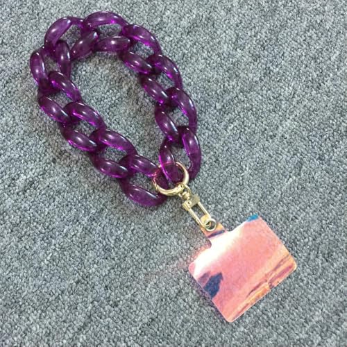 GUOZHAN FishSheep Transparente Acrylkette für Mobiltelefone, buntes Handy-Lanyard-Seil, tragbares Etui-Zubehör für Telefonfrauen GUOZHAN FishSheep Transparente Acrylkette für Mobiltelefone, buntes Handy-Lanyard-Seil, tragbares Etui-Zubehör für Telefonfrauen von GUOZHAN
