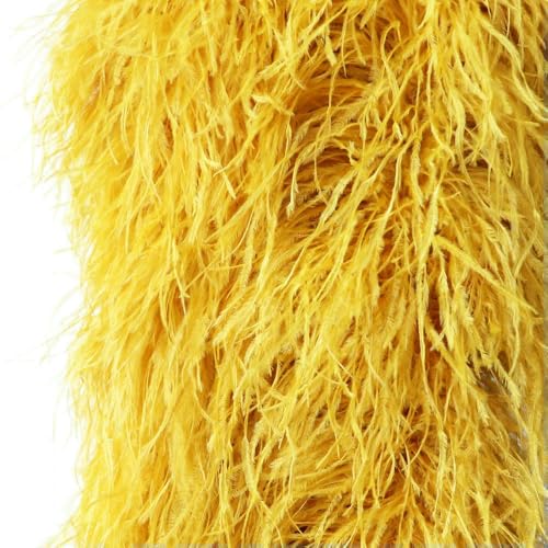 GUOZHAN Retro-Bunte 1 Meter Straußenfederboa-Besätze, Flauschige weiße Straußenfedern für Brautkleider, Dekoration, Boa-Schal, 1–30-lagig GUOZHAN Retro-Bunte 1 Meter Straußenfederboa-Besätze, Flauschige weiße Straußenfedern für Brautkleider, Dekoration, Boa-Schal, 1–30-lagig von GUOZHAN
