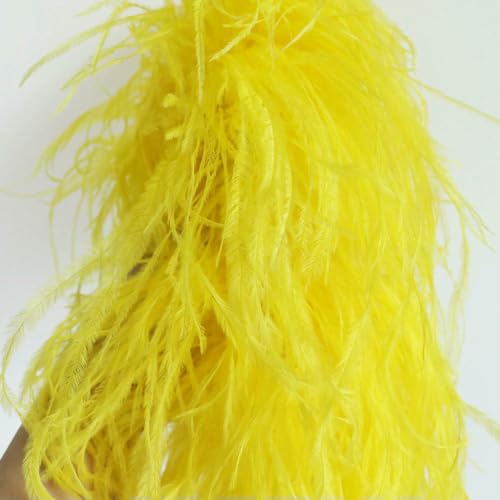 GUOZHAN Retro-Bunte 1 Meter Straußenfederboa-Besätze, Flauschige weiße Straußenfedern für Brautkleider, Dekoration, Boa-Schal, 1–30-lagig GUOZHAN Retro-Bunte 1 Meter Straußenfederboa-Besätze, Flauschige weiße Straußenfedern für Brautkleider, Dekoration, Boa-Schal, 1–30-lagig von GUOZHAN