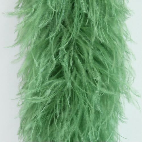 GUOZHAN Retro-Bunte 1 Meter Straußenfederboa-Besätze, Flauschige weiße Straußenfedern für Brautkleider, Dekoration, Boa-Schal, 1–30-lagig GUOZHAN Retro-Bunte 1 Meter Straußenfederboa-Besätze, Flauschige weiße Straußenfedern für Brautkleider, Dekoration, Boa-Schal, 1–30-lagig von GUOZHAN