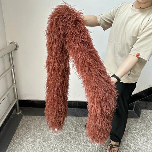 GUOZHAN Retro-Bunte 1 Meter Straußenfederboa-Besätze, Flauschige weiße Straußenfedern für Brautkleider, Dekoration, Boa-Schal, 1–30-lagig GUOZHAN Retro-Bunte 1 Meter Straußenfederboa-Besätze, Flauschige weiße Straußenfedern für Brautkleider, Dekoration, Boa-Schal, 1–30-lagig von GUOZHAN