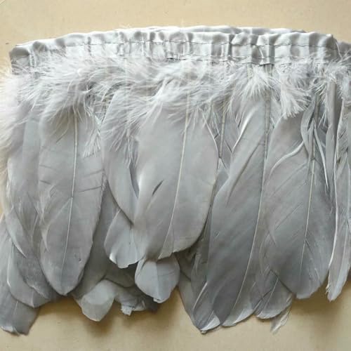 GUOZHAN Stoffgürtel aus Gänsefedern, 2 Yards, gefärbte Bänder aus Gänsefedern, 15–20 cm lang, Stoffgürtel aus Gänsefedern, für Tanzkleider, Hüte, DIY-Dekoration GUOZHAN Stoffgürtel aus Gänsefedern, 2 Yards, gefärbte Bänder aus Gänsefedern, 15–20 cm lang, Stoffgürtel aus Gänsefedern, für Tanzkleider, Hüte, DIY-Dekoration von GUOZHAN
