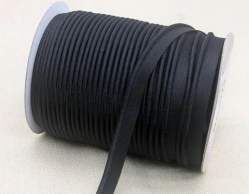 GUOZIF 1/2"(12mm) Polyester Satin Schrägband Paspelband mit Kordel DIY Patchwork Bastelbedarf Material Nähzubehör Home Text von GUOZIF